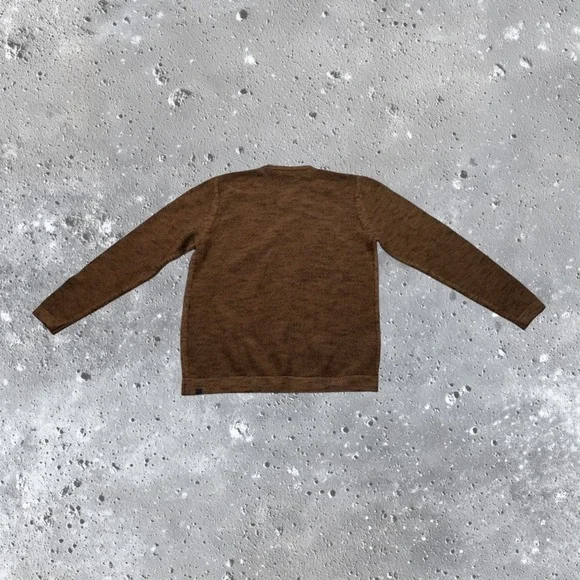 Lululemon Cascade Coast Crew Mens Merino Wool Crewneck Sweater Brown Marled Sz L - Picture 4 of 8